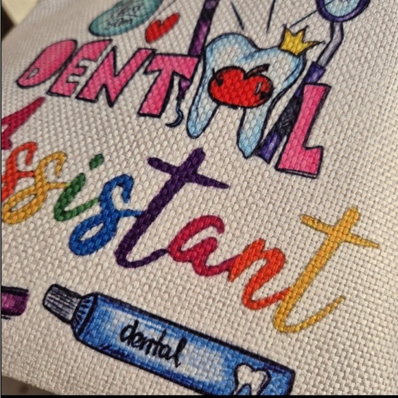 ❤️ BNWT Dental Assistant Cosmetic Makeup Bag Hygienist Great Gift Dental Student - Picture 5 of 7